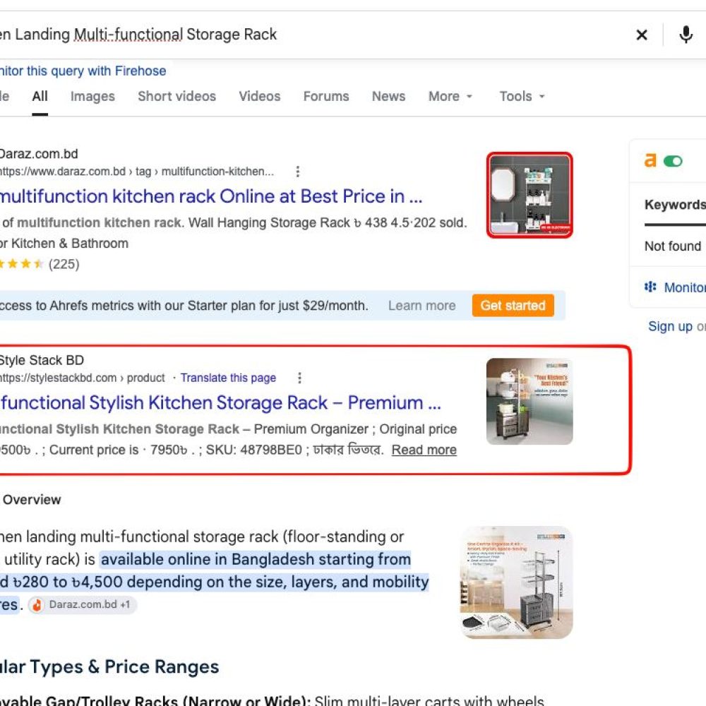 Website + Product SEO – for ecommerce business